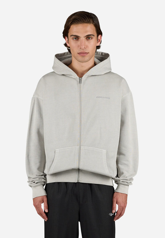 COLNE LOGO JACKET - Sweat zippé - vintage light rough grey