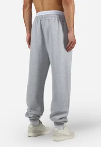LOGO HEAVY JOGGER - Tracksuit bottoms - heather grey white