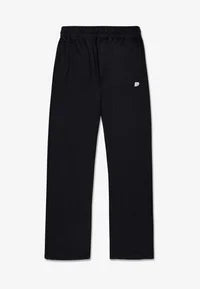LIBCO STRUCTURED KNIT WIDE PANTS - Tracksuit bottoms - washed black unbleached