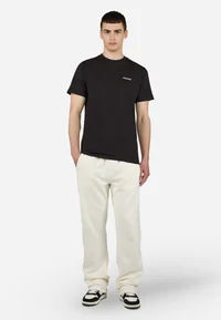 LOGO WIDE PANTS - Tracksuit bottoms - washed unbleached white gum