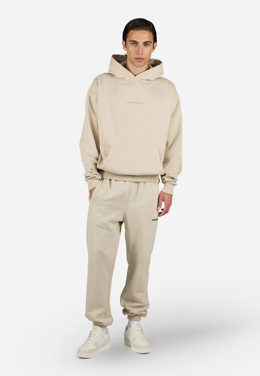 COLNE LOGO HOODIE - Sweat à capuche - washed stone rough feather stone