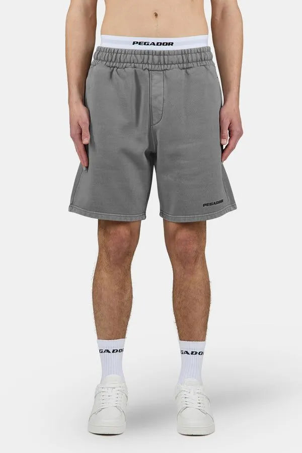 Logo Heavy Sweat Vintage Grey Shorts