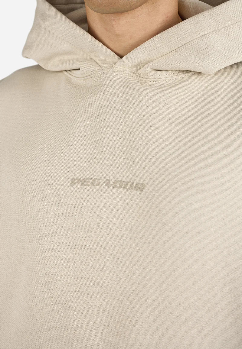 COLNE LOGO HOODIE - Sweat à capuche - washed stone rough feather stone