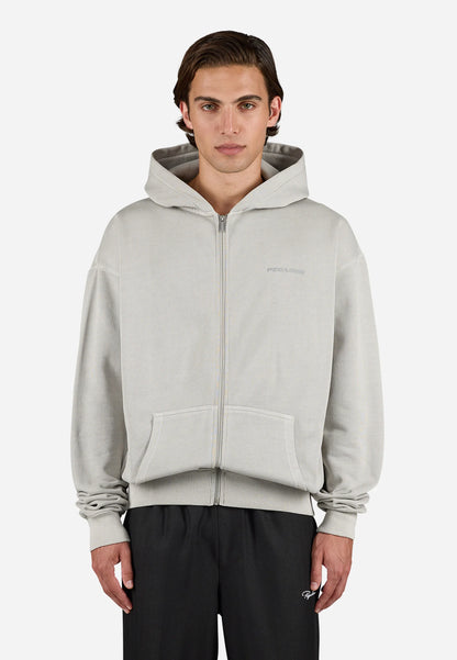COLNE LOGO JACKET - Sweat zippé - vintage light rough grey