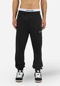 LOGO HEAVY JOGGER - Tracksuit bottoms - washed black