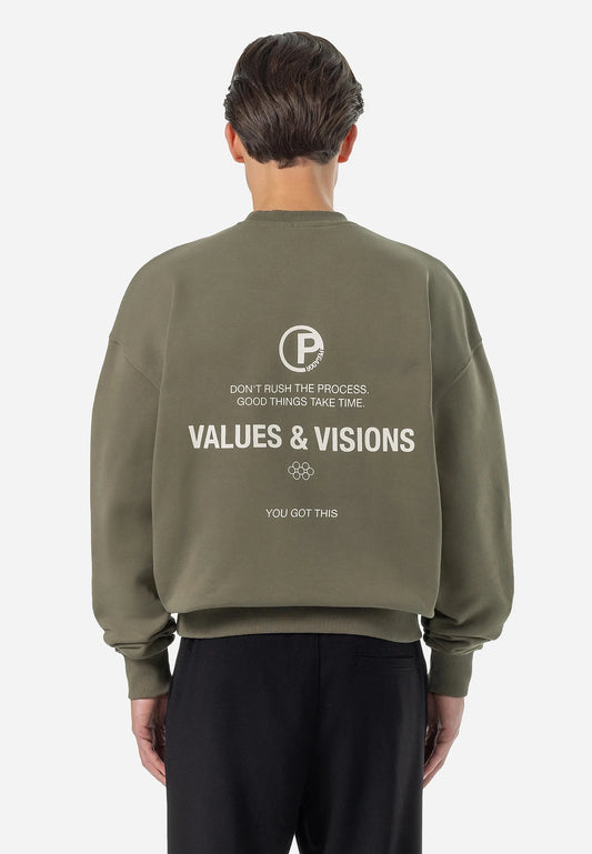 CLINTON OVERSIZED - Sweatshirt - washed faded olive
