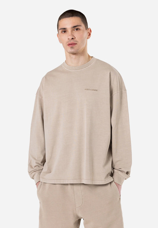 RUSK LOGO - Long sleeved top - vintage dark stone
