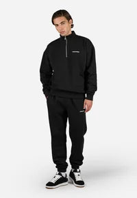 LOGO HEAVY JOGGER - Tracksuit bottoms - washed black