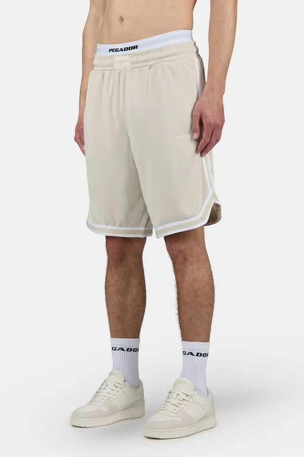 Bavon Beige Basketball Shorts