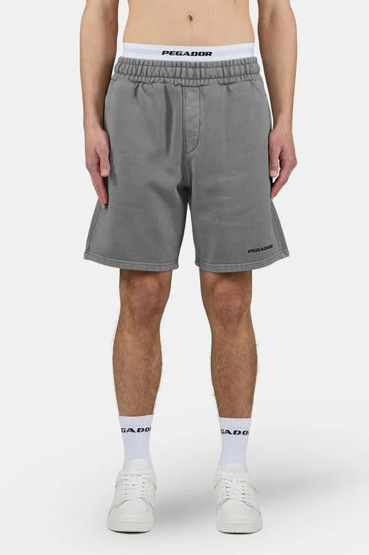 Logo Heavy Sweat Vintage Grey Shorts