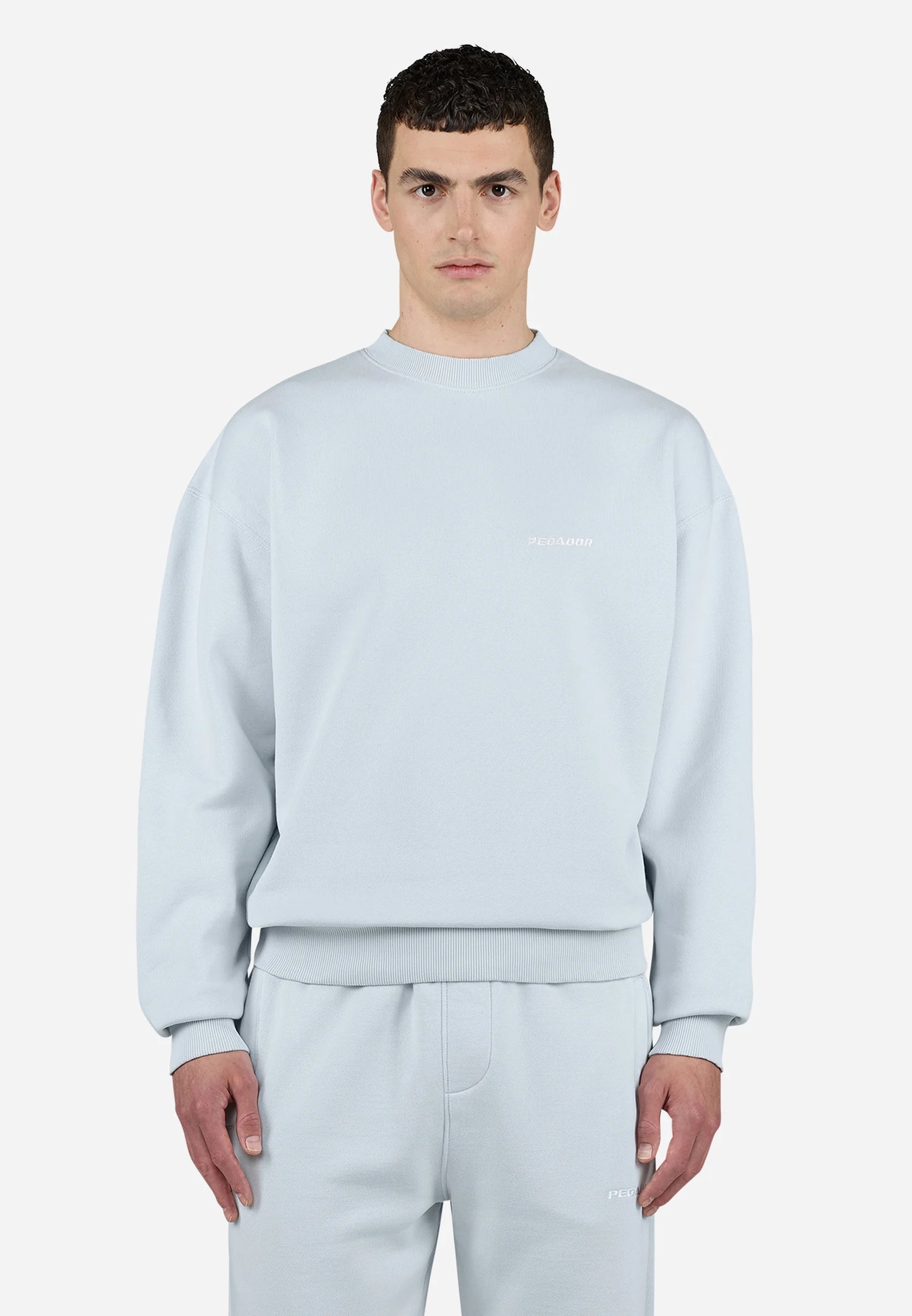 LOGO OVERSIZED SWEATER - Sweatshirt - washed dream blue white gum
